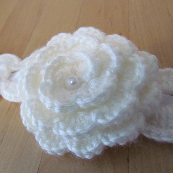 Taller de ABU White Handmade headband (crochet) - Picture 4 of 16